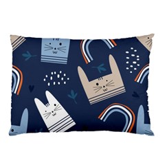 Colorful Cute Cats Seamless Pattern Pillow Case (two Sides) by Bedest