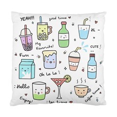 Drinks Cocktails Doodles Coffee Standard Cushion Case (one Side) by Apen