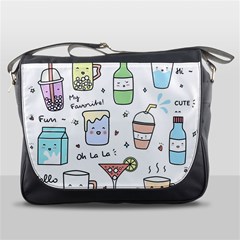 Drinks Cocktails Doodles Coffee Messenger Bag by Apen