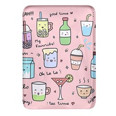 Drink Cocktail Doodle Coffee Rectangular Glass Fridge Magnet (4 Pack) by Apen