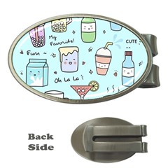 Drinks Cocktails Doodle Coffee Money Clips (oval)  by Apen