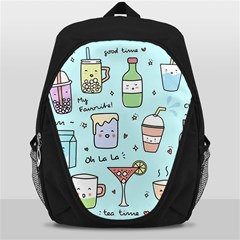 Drinks Cocktails Doodle Coffee Backpack Bag by Apen