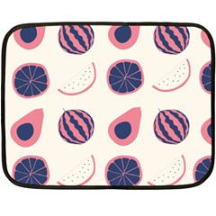 Fruits Halves Pattern Design Two Sides Fleece Blanket (mini) by Apen