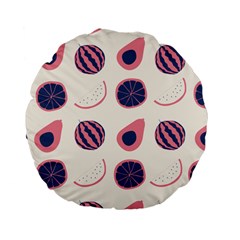 Fruits Halves Pattern Design Standard 15  Premium Flano Round Cushions by Apen