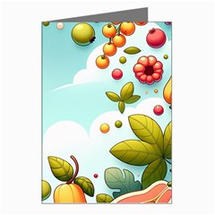 Fruits Sweet Papaya Orange Pattern Greeting Cards (pkg Of 8) by Ravend