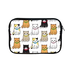 Cat Kitten Seamless Pattern Apple Ipad Mini Zipper Cases by Grandong