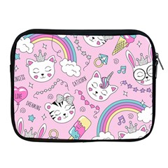 Beautiful Cute Animals Pattern Pink Apple Ipad 2/3/4 Zipper Cases by Grandong