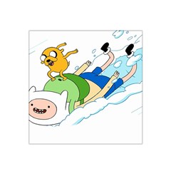 Adventure Time Finn And Jake Snow Satin Bandana Scarf 22  X 22  by Sarkoni