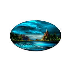 Artistic Fantasy Psychedelic Sticker (oval) by Sarkoni