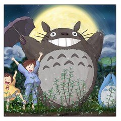 Illustration Anime Cartoon My Neighbor Totoro Square Satin Scarf (36  X 36 ) by Sarkoni