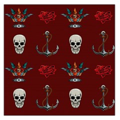 Tattoo Old School Background Pattern Square Satin Scarf (36  X 36 ) by Bedest