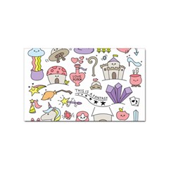 Fantasy Things Doodle Style Vector Illustration Sticker (rectangular) by Bedest