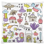 Fantasy Things Doodle Style Vector Illustration Standard Premium Plush Fleece Cushion Case (One Side) Front