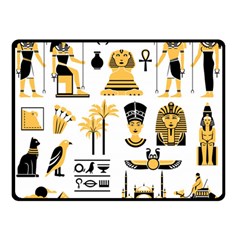 Egypt Symbols Decorative Icons Set Two Sides Fleece Blanket (small) by Bedest