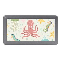 Underwater Seamless Pattern Light Background Funny Memory Card Reader (mini) by Bedest