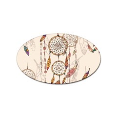 Coloured Dreamcatcher Background Sticker (oval) by Hannah976