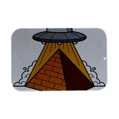 Unidentified Flying Object Ufo Under The Pyramid Open Lid Metal Box (silver)   by Sarkoni