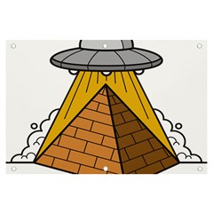 Unidentified Flying Object Ufo Under The Pyramid Banner And Sign 6  X 4  by Sarkoni