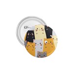 Seamless Pattern Cute Cat Cartoons 1.75  Buttons Front