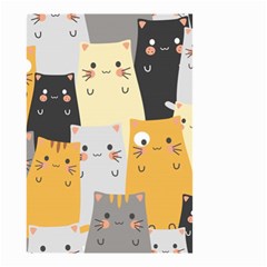 Seamless Pattern Cute Cat Cartoons Small Garden Flag (two Sides) by Bedest