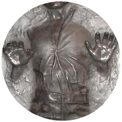 Han Solo In Carbonite Wooden Puzzle Round by Sarkoni