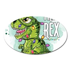 Dinosaur T-rex Dino Tyrannasaurus Oval Magnet by Sarkoni