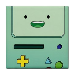 Adventure Time Bmo Beemo Green Tile Coaster by Bedest