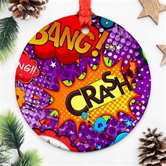 Crash Bang Adventure Time Art Boom Graffiti Round Ornament (two Sides) by Bedest