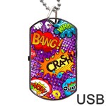 Crash Bang Adventure Time Art Boom Graffiti Dog Tag USB Flash (One Side) Front