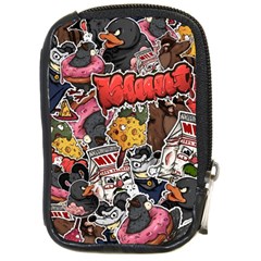 Stickerbomb Crazy Graffiti Graphite Monster Compact Camera Leather Case by Bedest