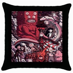 Adventure Time Cartoon Throw Pillow Case (black) by Bedest