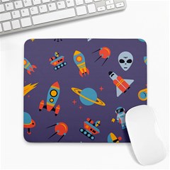 Space Seamless Patterns Large Mousepad by Hannah976