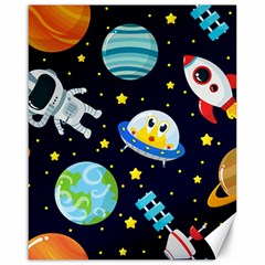 Space Seamless Pattern Illustration Canvas 16  X 20  by Hannah976