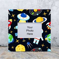 Space Seamless Pattern Cartoon Art White Box Photo Frame 4  X 6  by Hannah976