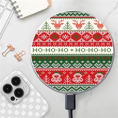 Ugly Sweater Merry Christmas  Wireless Fast Charger(white) by artworkshop