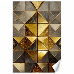 Golden Mosaic Tiles  Canvas 24  X 36  by essentialimage365