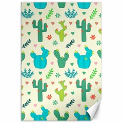 Cactus Succulents Floral Seamless Pattern Canvas 20  X 30  by Hannah976