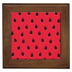 Seamless Watermelon Surface Texture Framed Tile by Hannah976