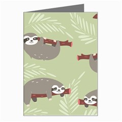 Sloths Pattern Design Greeting Card by Hannah976