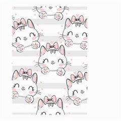 Cat With Bow Pattern Small Garden Flag (two Sides) by Hannah976