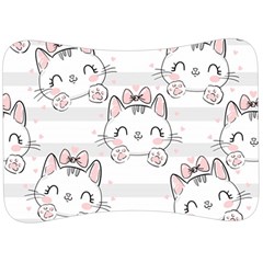 Cat With Bow Pattern Velour Seat Head Rest Cushion by Hannah976