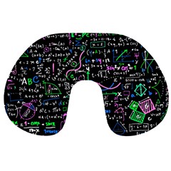 Math Linear Mathematics Education Circle Background Travel Neck Pillow by Hannah976