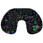 Math Linear Mathematics Education Circle Background Travel Neck Pillow Back