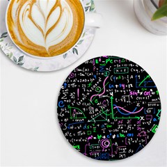 Math Linear Mathematics Education Circle Background Uv Print Round Tile Coaster by Hannah976