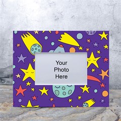 Card With Lovely Planets White Tabletop Photo Frame 4 x6  by Hannah976