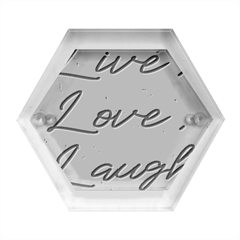 Live Love Laugh Monstera  Hexagon Wood Jewelry Box by ConteMonfrey