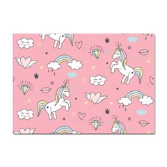 Cute Unicorn Seamless Pattern Sticker A4 (10 Pack) by Apen