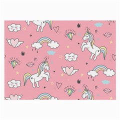 Cute Unicorn Seamless Pattern Large Glasses Cloth by Apen