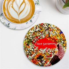 Garden Lover Uv Print Round Tile Coaster by TShirt44