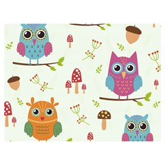 Forest Seamless Pattern With Cute Owls Two Sides Premium Plush Fleece Blanket (extra Small) by Apen